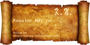 Keszler Nóra névjegykártya